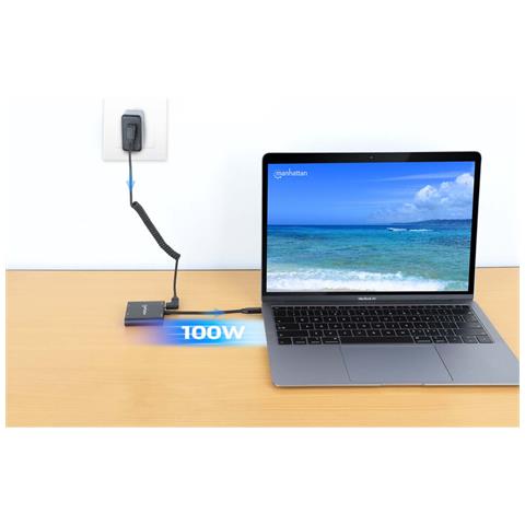 154321 cavo e adattatore video 0,15 m USB tipo-C 2 x HDMI Nero - Foto 2