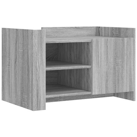 Tavolino Salotto Grigio Sonoma 80x50x50 Cm Legno Multistrato - Foto 2