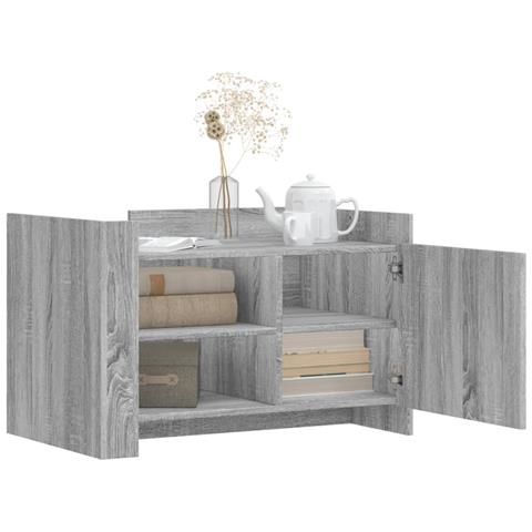 Tavolino Salotto Grigio Sonoma 80x50x50 Cm Legno Multistrato - Foto 3