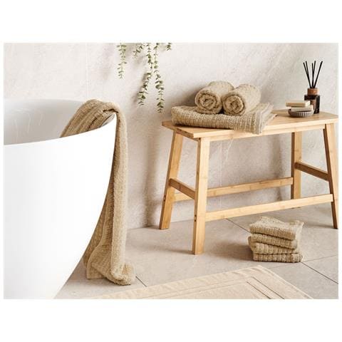 Set Di 9 Asciugamani Atai Cotone Beige Sabbia - Foto 1