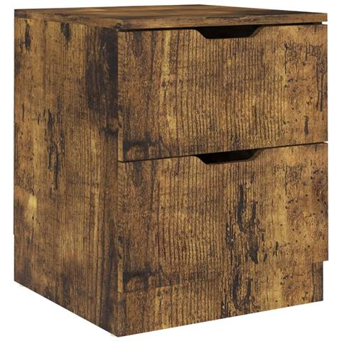 Lusso Casadino -  Comodini 2 Pz Rovere Fumo 40x40x50 Cm In Legno Multistrato - Foto 2