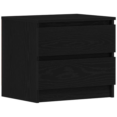 Comodino nero in legno ingegnerizzato vitaXL 50x40x43,5 cm - Foto 1