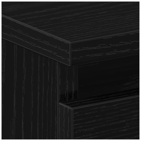 Comodino nero in legno ingegnerizzato vitaXL 50x40x43,5 cm - Foto 9