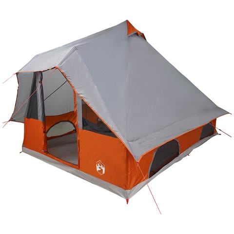 Tenda Familiare Tipi Grigio e Arancione Impermeabile per 8 Persone - Foto 1