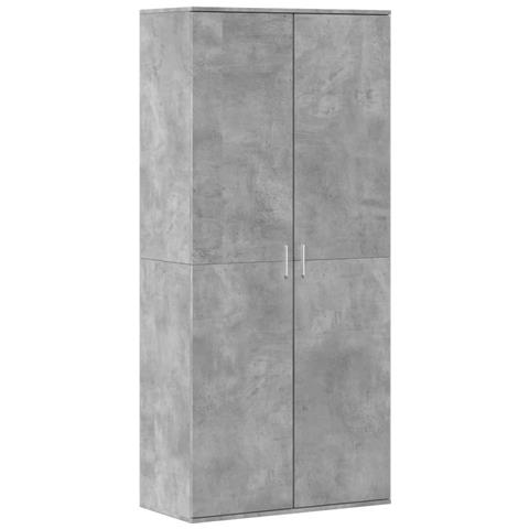 Scarpiera Grigio Cemento 80x39x178 cm in Legno Multistrato - Foto 1