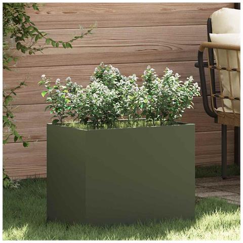 Vaso da giardino Oliver verde 50 x 32 x 40 cm - Foto 2