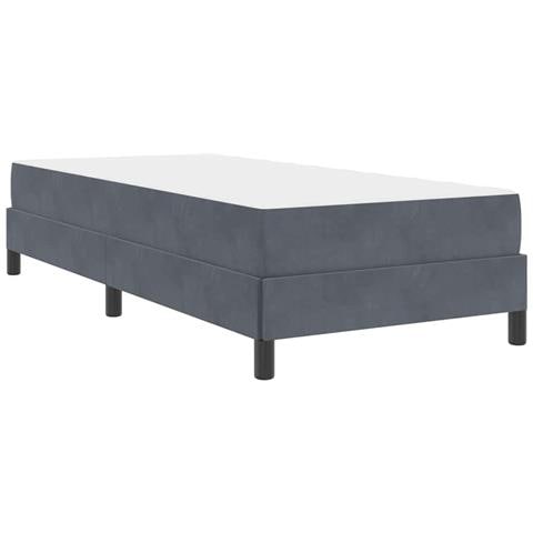 Letto box spring con materasso Grigio scuro 100 x 200 cm - Foto 1