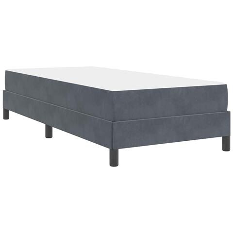 Letto box spring con materasso Grigio scuro 100 x 200 cm - Foto 9
