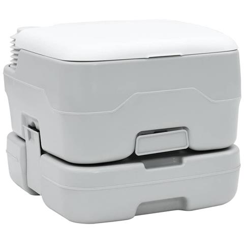 Toilette Portatile per Camping Grigio 41.5 x 36.5 x 30 cm - Foto 1