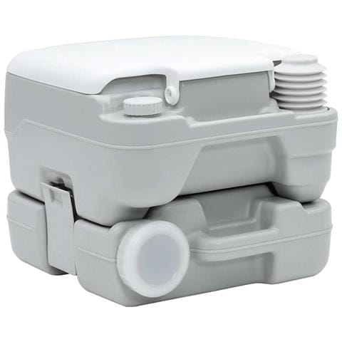 Toilette Portatile per Camping Grigio 41.5 x 36.5 x 30 cm - Foto 2