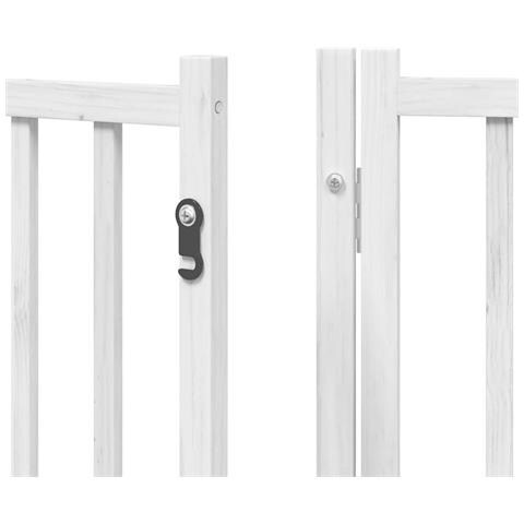 Cancello Cani Porta Pieghevole Bianco 12 Pannelli 640 cm Pioppo - Foto 9