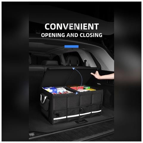 Organizzatore Pieghevole Per Bagagliaio Auto - Scatola Portaoggetti Pieghevole Robusta Con Scomparti Multipli  L - Foto 7