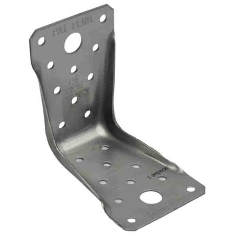 Connettore Angolare Con Nervatura 89x89x60x1.5mm In Acciaio Zincato - Giunzioni Robuste - Foto 1