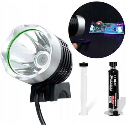 Set Soldermaska Nera 10ml Con Pistone E Lampada Uv - Protezione Pcb, Isolamento Elettrico | Utensili Per Riparazione Circuiti Stampati - Foto 1