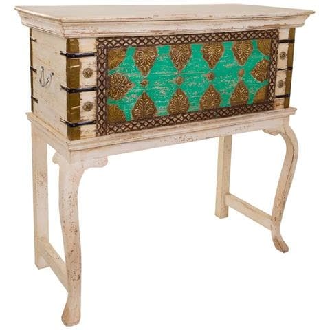 Baule Alto In Legno Marrone 90x41x90h - Foto 1