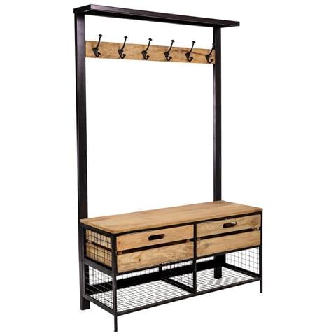 Console In Legno E Metallo 100x40x166 - Foto 1