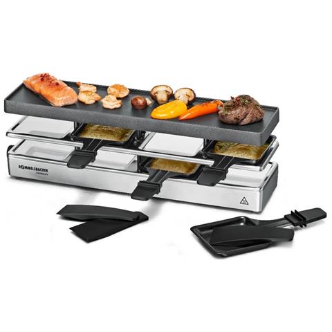 RC 800 griglia per raclette 4 persona (e) 795 W Nero, Argento - Foto 1