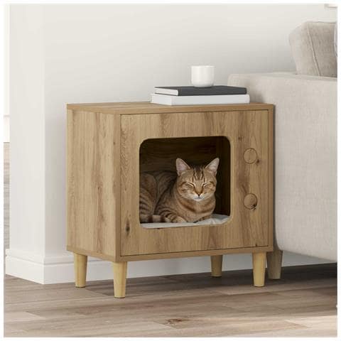 Casa per Gatti Rovere Artigianale 51 x 30 x 52 cm - Foto 2