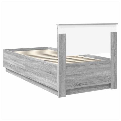 Struttura del letto con testiera Grigio Sonoma 100 x 200 cm - Foto 9