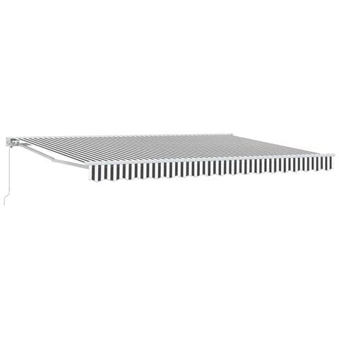 Tenda retrattile manuale Antracite e Bianco 4 × 3,5 m - Foto 1