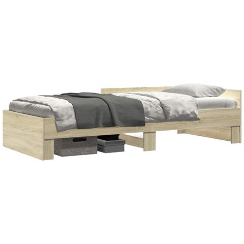 Struttura letto con testata Rovere Sonoma 80 x 200 cm - Foto 1
