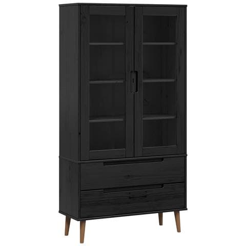 Armadio in Vetro Nero 90 x 35 x 175 cm - Foto 1