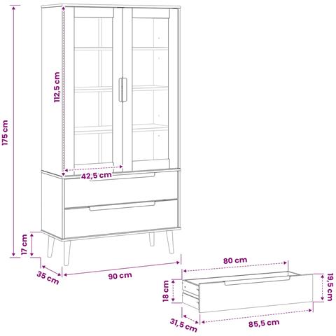 Armadio in Vetro Nero 90 x 35 x 175 cm - Foto 7