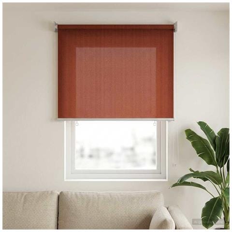 Tenda a Rullo Esterno Blocco UV 90% Terracotta 80 x 140 cm HDPE - Foto 2