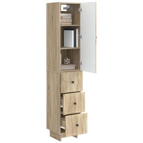 Set di armadi 2 pcs 33 x 34,5 x 90 cm Legno ingegnerizzato - Foto 2