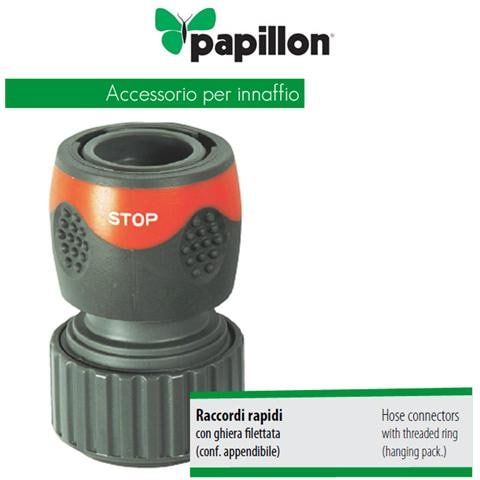 Raccordo Acqua stop attacco 1/2 presa iinnaffio con stringitubo 2 Pz - Foto 2