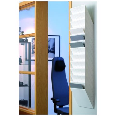 Flexiboxx 12 A4 Orizzontale Espositore Da Parete 12 Bianco - Foto 1