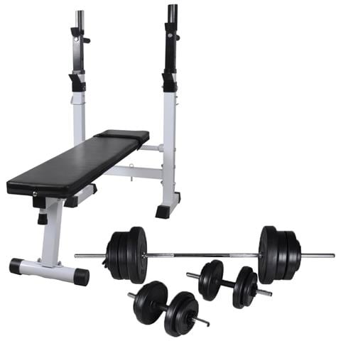 Panca Reclinabile Con Rack Bilanciere E Set Manubri 60,5 Kg - Foto 1