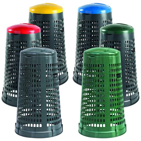 Trespolo Bidone Portasacco 110 Lt Spazzatura Da Rifiuti Differenziati O Da Riordino - Verde Scuro - Foto 2