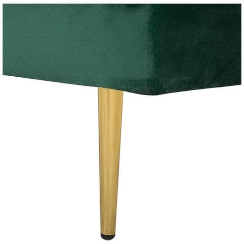 Chaise Longue In Velluto Verde Smeraldo Destra Miramas - Foto 25