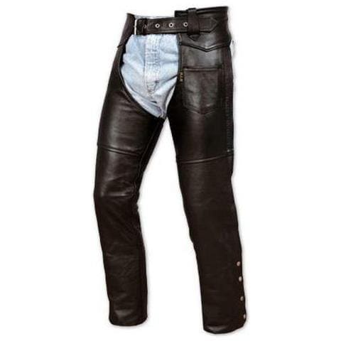 Chaps Pantaloni Western Pelle Moto Custom Chopper Zip Laterale Donna 32 - Foto 1