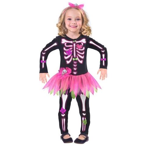 Costume Da Scheletro Rosa - Bambino - 3/4a - Foto 1