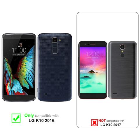 Custodia Compatibile Con Lg K10 2016 In Rosso Mela - Coperchio Protettivo In Design Flip Con Chiusura Magnetica - Foto 8