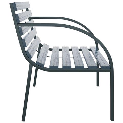 Panchina da Giardino 120 cm Grigia in Legno - Foto 7