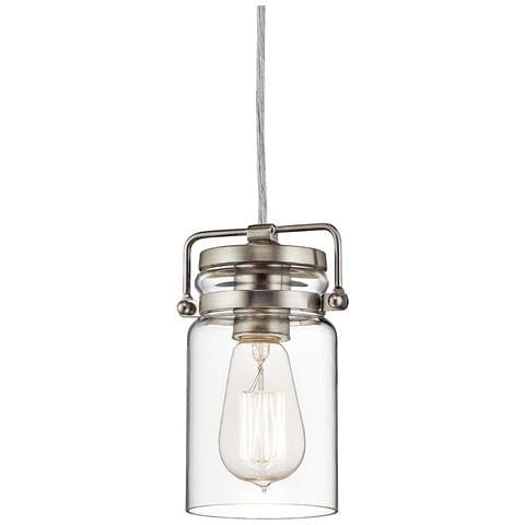 Elstead Brinley - Mini Sospensione A Soffitto A 1 Luce Nichel Spazzolato, E27 - Foto 11