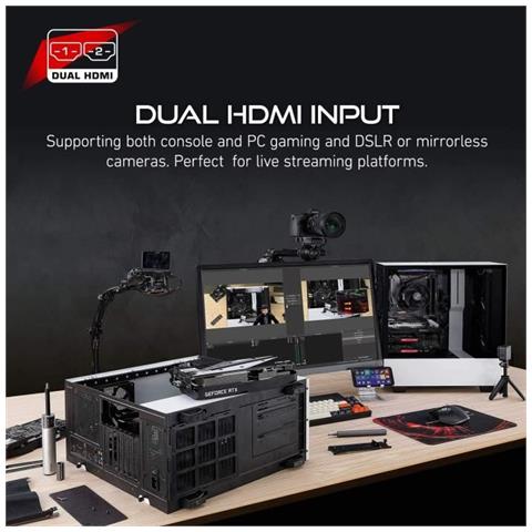 Live-gamer Duo 4kp60 Hdr Pci-e Passthrough, Latenza Estremamente Bassa Ideale Per Xbox, Playstation E Pc (gc570d)  - Foto 2