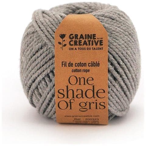 Cotone Macramè Ø 2,5 Mm X 80 M - Grigio Chiaro - Foto 1