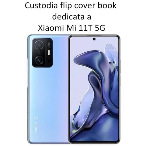Maxy Custodia Book Orizzontale Silicone Case Per Xiaomi 11t - 11t Pro Gold-black - Foto 2