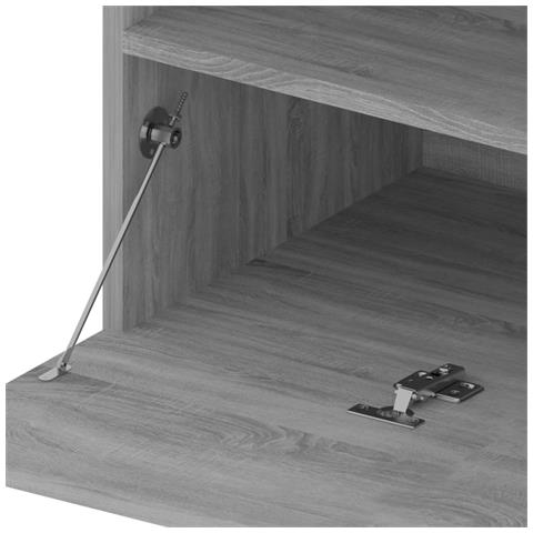 Mobile Porta TV con Luci LED Grigio Sonoma 75x35x40 cm - Foto 11