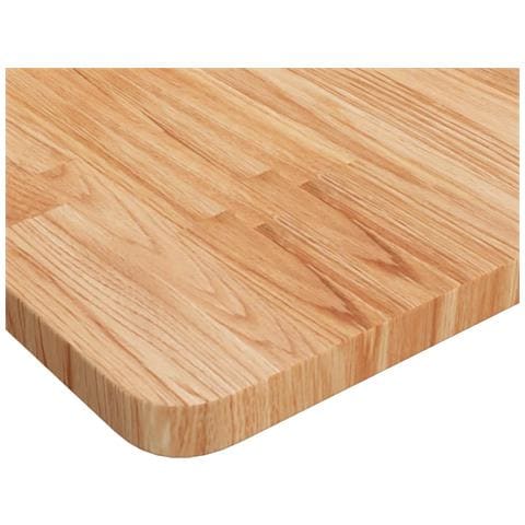 Piano Tavolo Quadrato Marrone Chiaro 40x40x2,5 Rovere Trattato - Foto 2