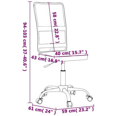 Sedia da Ufficio Nera in Tessuto a Rete - Foto 2