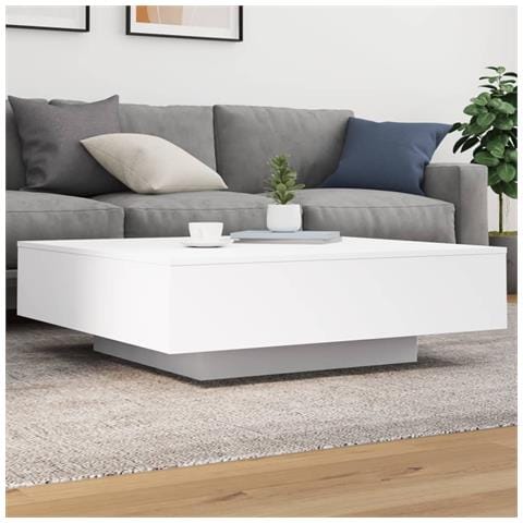 Tavolino Da Salotto Bianco 100x100x31 Cm In Legno Multistrato - Foto 1