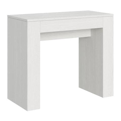 Consolle Allungabile 90x42/198 Cm Modem Small - Bianco Frassino - Foto 1