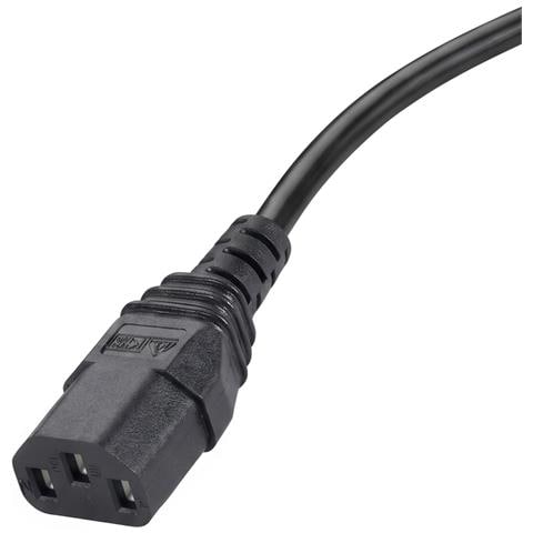 Cavo Di Alimentazione Rete C13 Iec A Europlug Lunghezza 1,8m, Nero - Foto 2