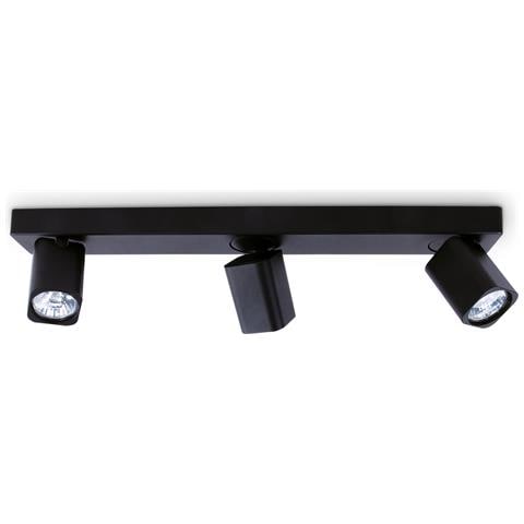 Spot Contemporaneo Rudy Alluminio Nero 3 Luci Gu10 35w 3000k Ip20 - Foto 1