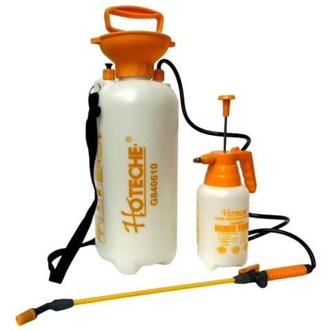 Trade Shop - Pompa Irroratrice A Pressione 8 Litri + Spruzzino Vaporizzatore Manuale 1 Litro - Foto 1
